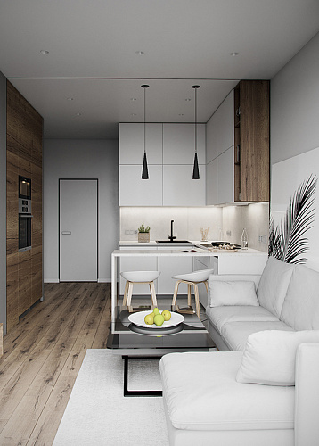 Кухня белого цвета